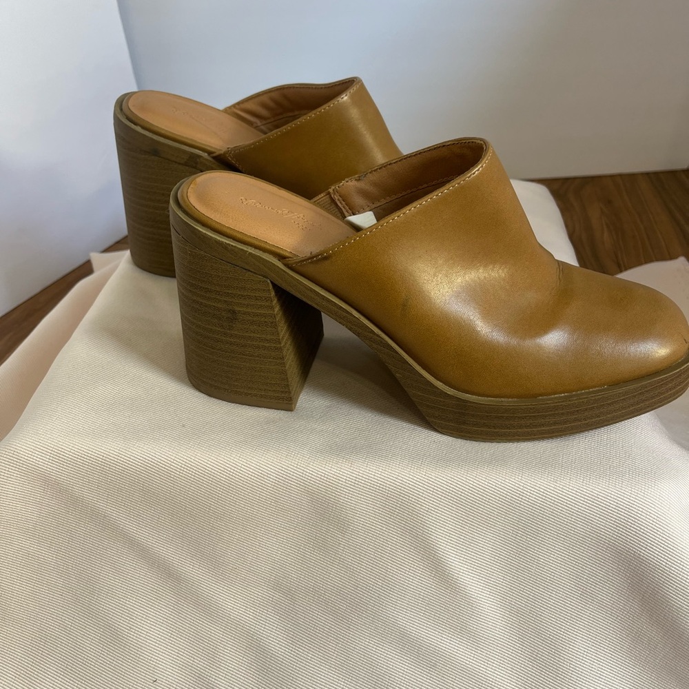 Universal Thread Brown Leather Mules - image 12